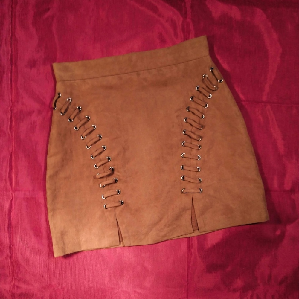 LF Millau Suede Mini Skirt XS
